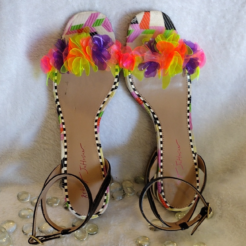Betsey Johnson Multicolor Floral Sandals